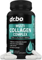 Suplemento DR. BO - Peptídeos de Colágeno Tipo I, II, III, V e X