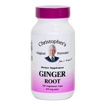 Suplemento Dr. Christopher's Ginger Capsules 100 cápsulas vegetarianas