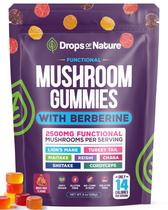 Suplemento Drops Of Nature Mushroom Gummies com berberina