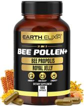 Suplemento Earth Elixir Bee Pollen 180 cápsulas de própolis