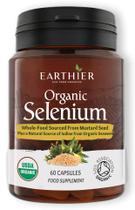 Suplemento Earthier Organic Selenium 200mcg com iodo e sílica