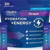 Suplemento eletrolítico, mistura de bebidas HydroMate Grape, pacote com 30 Suplemento eletrolítico, mistura de bebidas HydroMate Grape, pacote com 30