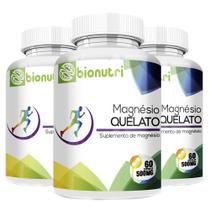 Suplemento Em Capsula Combo 3 Magnesio Quelato Concentrado - Bionutri