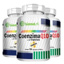 Suplemento em Capsula Combo 3x Coenzima Q10 CoQ10 Ubiquinol L Triptofano Maior Energia - Bionutri