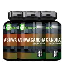 Suplemento em Capsula Combo 3x Ginseng Indiano Ashwagandha Importado 120 Caps 500 Mg - Bionutri