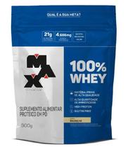 Suplemento em pó 100% Whey proteínas100% Whey em sachê de 900g Max Titanium