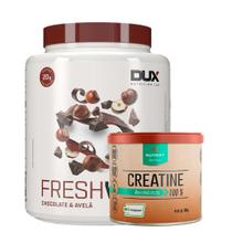 Suplemento em pó Combo Fresh Whey Nutri Isolado Hidro Conc Chocolate belga e Avela + Creatina - Dux - Dux Nutrition