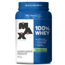 Suplemento em pó Max Titanium 100% Whey proteínas 100% Whey em pote de 900g