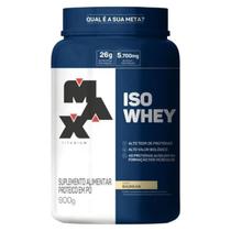 Suplemento em pó Max Titanium proteínas ISO Whey em pote de 900g