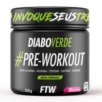 Suplemento Em Pó Pre Treino Pre Workout Pote 150g FTW DIABO VERDE