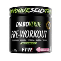 Suplemento Em Pó Pre Treino Pre Workout Pote 150g FTW DIABO VERDE
