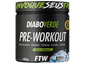 Suplemento Em Pó Pre Treino Pre Workout Pote 150g Sabor Black Ice FTW DIABO VERDE