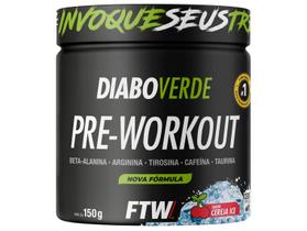 Suplemento Em Pó Pre Treino Pre Workout Pote 150g Sabor Cereja Ice FTW DIABO VERDE