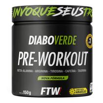 Suplemento Em Pó Pre Treino Pre Workout Pote 150g Sabor Frutas Amarelas FTW DIABO VERDE