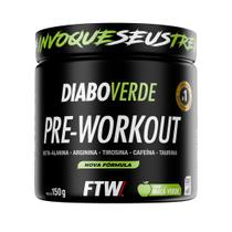 Suplemento Em Pó Pre Treino Pre Workout Pote 150g Sabor Maça Verde FTW DIABO VERDE