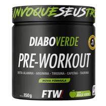 Suplemento Em Pó Pre Treino Pre Workout Pote 150g Sabor Maça Verde FTW DIABO VERDE