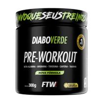 Suplemento Em Pó Pre Treino Pre Workout Pote 300g DIABO VERDE - FTW