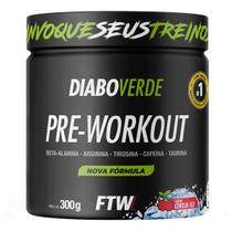 Suplemento Em Pó Pre Treino Pre Workout Pote 300g DIABO VERDE - FTW