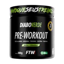 Suplemento Em Pó Pre Treino Pre Workout Pote 300g DIABO VERDE