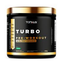 Suplemento em pó pré treino turbo topway 300g sabor limão com taurina Suplemento em pó pré treino turbo topway 300g sabor limão com taurina