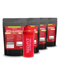 Suplemento em Pó Red Fit Nutrition 100% Puro Importado C/ Laudo Kit Beta-Alanina 250g ( 4 Unidades )