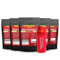 Suplemento em Pó Red Fit Nutrition 100% Puro Importado C/ Laudo Kit Beta-Alanina 500g ( 5 Unidades )