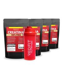 Suplemento em Pó Red Fit Nutrition 100% Puro Importado C/ Laudo Kit Creatina 150g ( 4 Unidades )