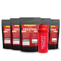 Suplemento em Pó Red Fit Nutrition 100% Puro Importado C/ Laudo Kit Creatina 250g ( 5 Unidades )