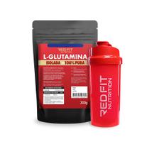Suplemento em Pó Red Fit Nutrition 100% Puro Importado C/ Laudo L-Glutamina 300g