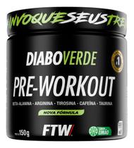 Suplemento Em Pó Verde Pre Treino Pre Workout Pote 150g Sabor Limão FTW