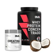 Suplemento em Pó Whey Protein Concentrado 900g Dux Nutrition + Creatina Monohidratada 300g -Treino Proteim Wei Wai