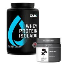 Suplemento Em Pó Whey Protein Isolado 900g DUX + Creatina Pura 300g MAX - Suplementos em Pó