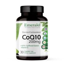 Suplemento EMERALD LABS CoQ10 200 mg com vitamina E 30 cápsulas
