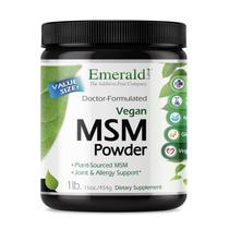 Suplemento Emerald Labs MSM Powder 473 ml para saúde das articulações do fígado