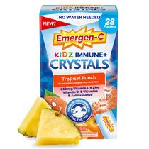 Suplemento Emergen-C Kidz Immune Plus Crystals, 28 pacotes de palitos