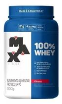 Suplemento en pó Max Titanium Proteínas Proteínas sabor morango x 900g