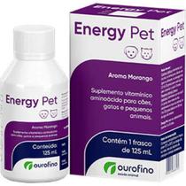 Suplemento Energy Pet 125ml Morango Energético Para Cães Gatos Aves Pequenos Roedores Aniamis