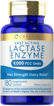 Suplemento Enzimático de Lactase Carlyle Fast Acting 9000 FCC - 180 Comprimidos