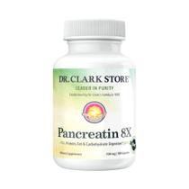 Suplemento enzimático Dr. Clark Pancreatin 8X 500mg 100 cápsulas