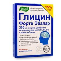 Suplemento Evalar Glicina Forte - 60 Comprimidos de 300mg