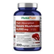 Suplemento Extrato de Cogumelo Nusa Pure Reishi 4000 mg 300 cápsulas