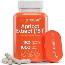 Suplemento Extrato de Damasco LongLifeNutri 1000 mg 180 cápsulas Suplemento Extrato de Damasco LongLifeNutri 1000 mg 180 cápsulas