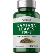 Suplemento: Extrato de folha de damiana Piping Rock 750 mg 200 cápsulas