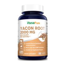 Suplemento Extrato de raiz de Yacon Pure Nusa 2000 mg 200 cápsulas