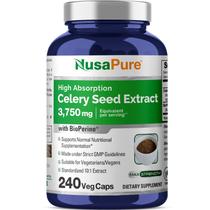 Suplemento Extrato de semente de aipo Nusa Pure 3750 mg 240 cápsulas