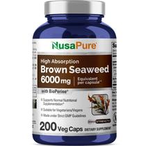 Suplemento Extrato puro de algas marinhas Nusa Pure 6.000 mg 200 cápsulas Suplemento Extrato puro de algas marinhas Nusa Pure 6.000 mg 200 cápsulas
