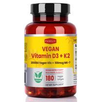 Suplemento FAMILI+ Vitamina D3+K2 vegana 2000UI/100mcg 180 cápsulas gelatinosas