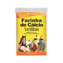Suplemento Farinha De Cálcio 1kg Aves-Bovinos-Suínos VetBras Suplemento Farinha De Cálcio 1kg Aves-Bovinos-Suínos VetBras