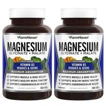 Suplemento FarmHaven Glicinato de Magnésio e Malato com Vitamina D3 Suplemento FarmHaven Glicinato de Magnésio e Malato com Vitamina D3
