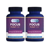 Suplemento Focus Vision Relief Plus Óleo de Peixe Ômega-3 180 Ct